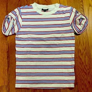 Topshop short sleeve striped shirt new without tags S